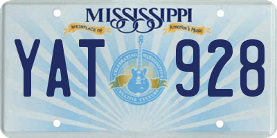 MS license plate YAT928