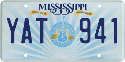 MS license plate YAT941
