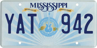 MS license plate YAT942