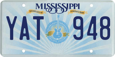 MS license plate YAT948