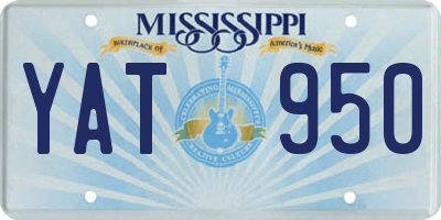 MS license plate YAT950