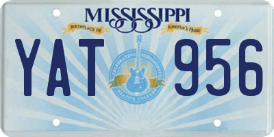 MS license plate YAT956