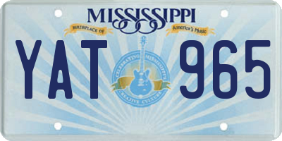 MS license plate YAT965