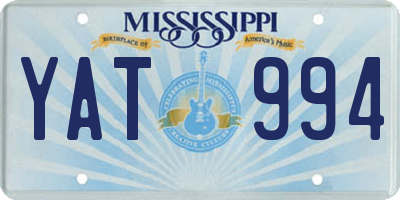 MS license plate YAT994