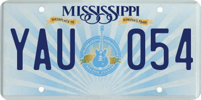 MS license plate YAU054