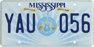 MS license plate YAU056