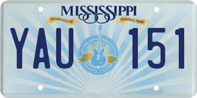 MS license plate YAU151