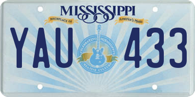 MS license plate YAU433