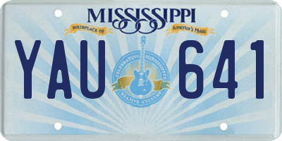 MS license plate YAU641