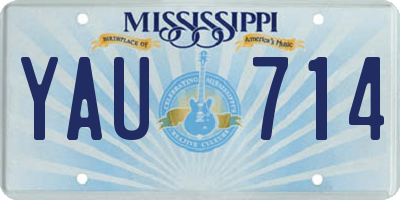 MS license plate YAU714