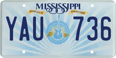 MS license plate YAU736
