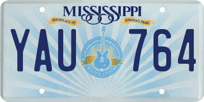MS license plate YAU764