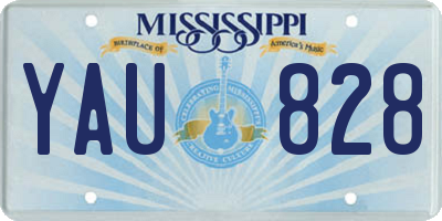MS license plate YAU828