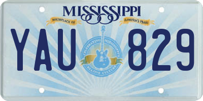 MS license plate YAU829
