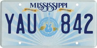 MS license plate YAU842