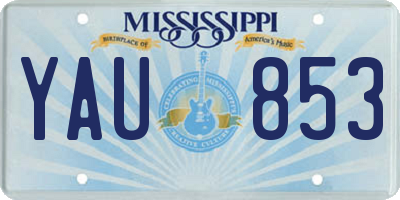 MS license plate YAU853