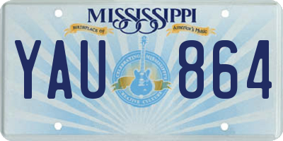 MS license plate YAU864