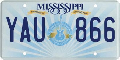 MS license plate YAU866