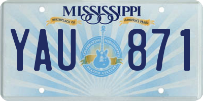 MS license plate YAU871