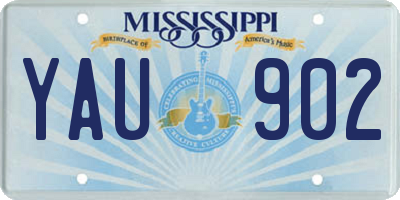 MS license plate YAU902