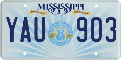 MS license plate YAU903
