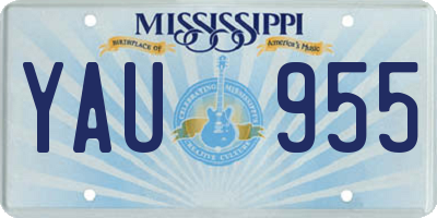 MS license plate YAU955