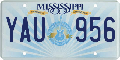MS license plate YAU956