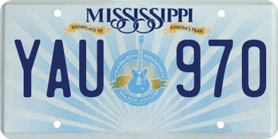 MS license plate YAU970