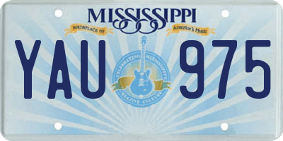 MS license plate YAU975