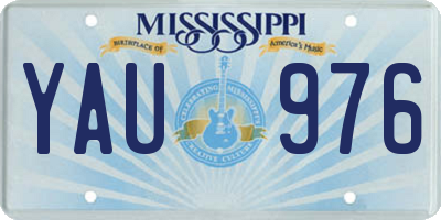 MS license plate YAU976
