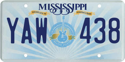 MS license plate YAW438