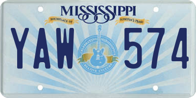 MS license plate YAW574
