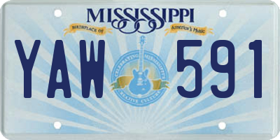 MS license plate YAW591