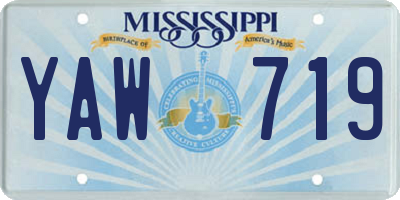 MS license plate YAW719