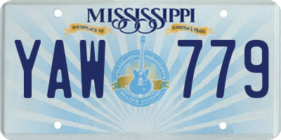MS license plate YAW779