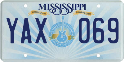 MS license plate YAX069