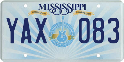 MS license plate YAX083