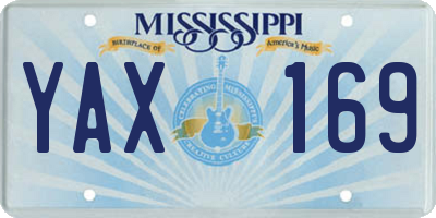 MS license plate YAX169