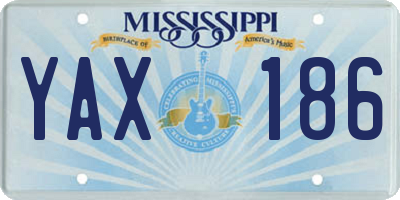 MS license plate YAX186