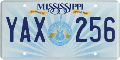 MS license plate YAX256