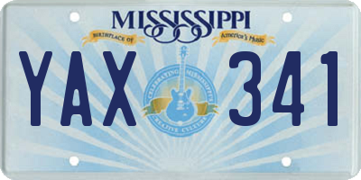 MS license plate YAX341