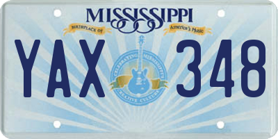 MS license plate YAX348