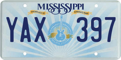 MS license plate YAX397