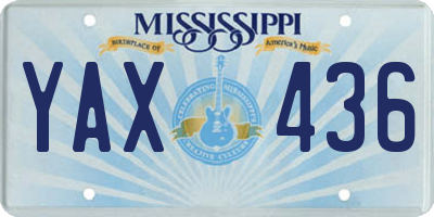 MS license plate YAX436
