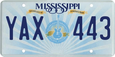MS license plate YAX443