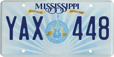 MS license plate YAX448