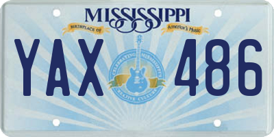 MS license plate YAX486