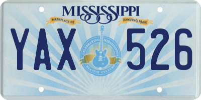 MS license plate YAX526