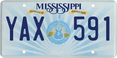 MS license plate YAX591