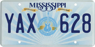 MS license plate YAX628